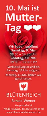 Am 10. Mai ist Muttertag